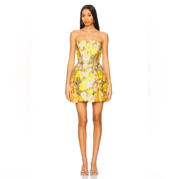 NWOT BRONX AND BANCO Jasmine Maraya Mini Dress in Yellow